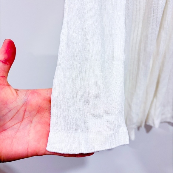 SUZY SHIER White open crochet cardigan - Picture 3 of 8